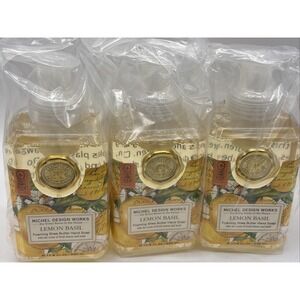 Michel Design Works LEMON BASIL Foaming Hand Soap Set of 3